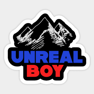 Unreal boy Sticker